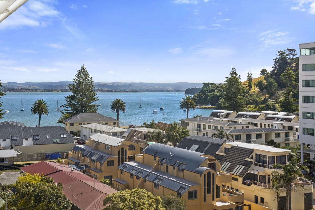 Ocean View Beach Escape - Top Floor Apartments, Mt Maunganui Base Mount Maunganui Dış mekan fotoğraf